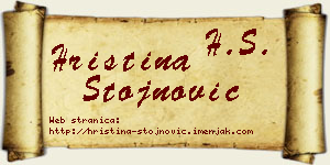 Hristina Stojnović vizit kartica